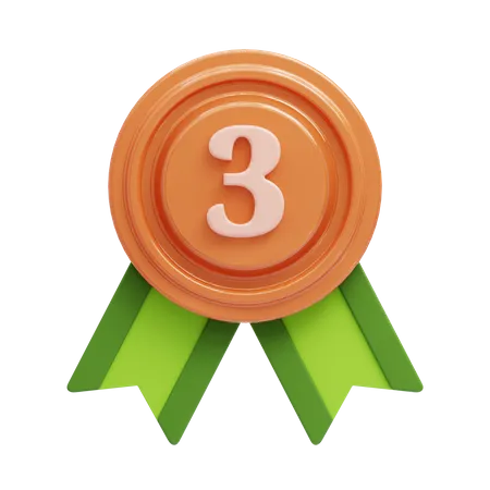 Third Rank Badge  3D Icon