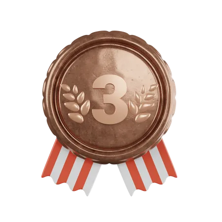 Third Rank Badge  3D Icon