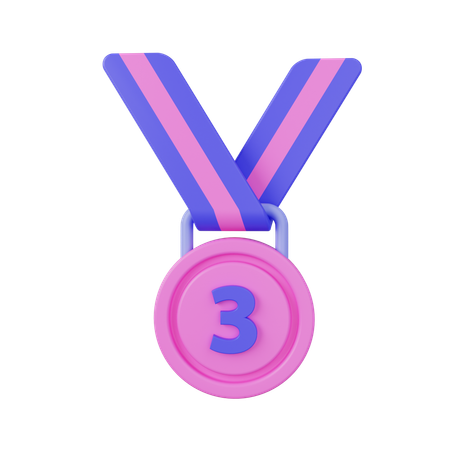 Third Rank Medal  3D Icon