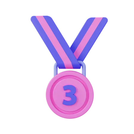 Third Rank Medal  3D Icon