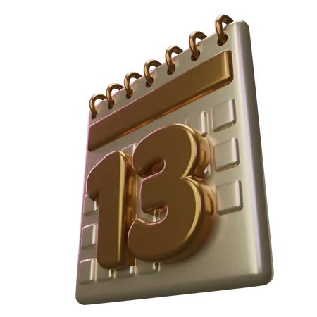 Thirteen Calendar  3D Icon