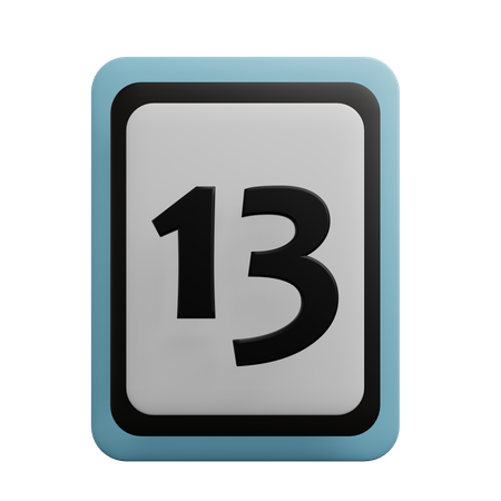 Number 13  3D Icon