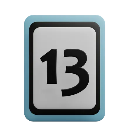 Number 13  3D Icon