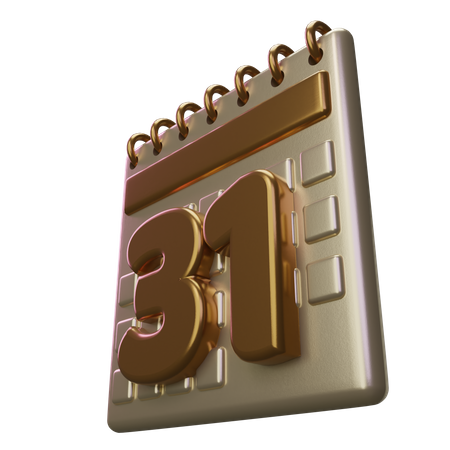 Thirty One Calendar  3D Icon