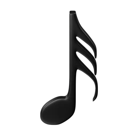 Thirty Second Note  3D Icon