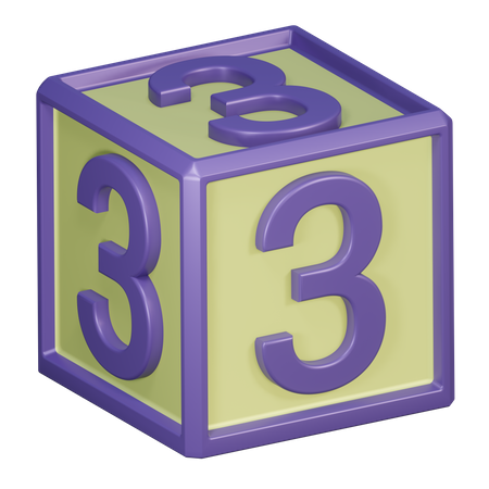 Three  3D Icon