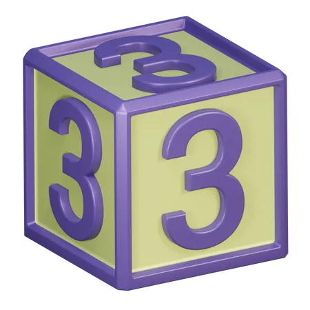 Three  3D Icon