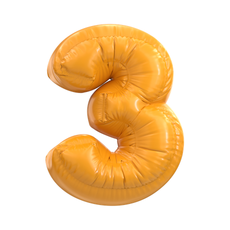Three  3D Icon