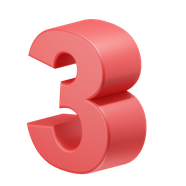 Number 3 3d Png