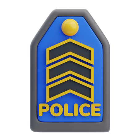 Three Block Police  3D Icon