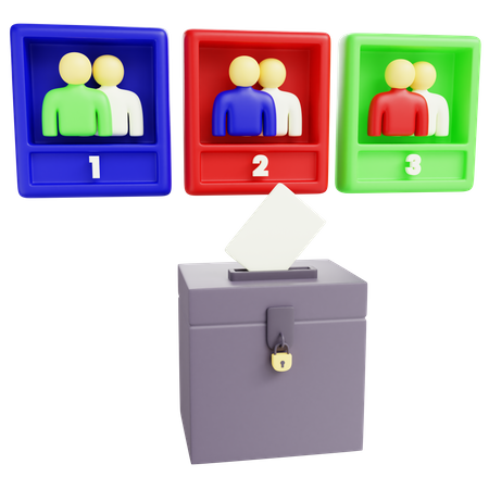 Three Candidate  3D Icon