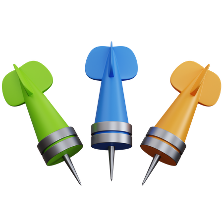 Three Darts  3D Icon