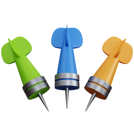 Three Darts  3D Icon