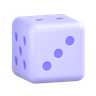 three dice 3d illustration