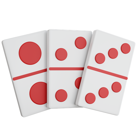 Three Domino Dices  3D Icon