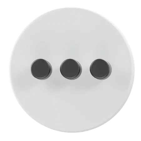 Three dots horizontal  3D Icon