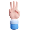 Three Finger Counting Gesture