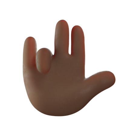 Three Finger Gesture  3D Illustration