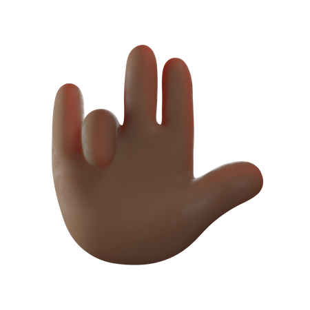 Three Finger Gesture 3D Illustration