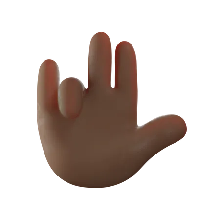 Three Finger Gesture  3D Illustration