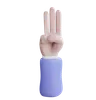Three finger gesture