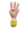 Three Finger Hand Gesture