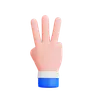 Three Finger Hand Gesture