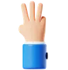 Three Finger Hand Gesture