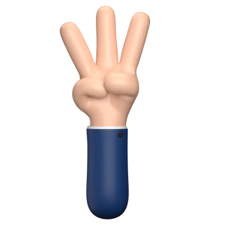 Three Hand Gesture 3 D Illustration 3D Illustration
