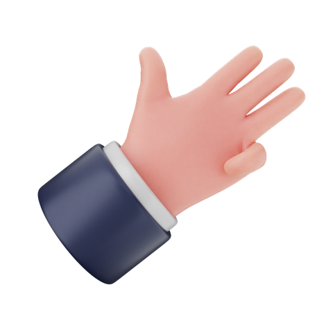 Three Finger Hand Gestures  3D Icon