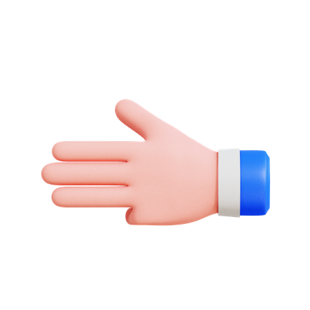 Three Finger Pointing Left  3D Icon
