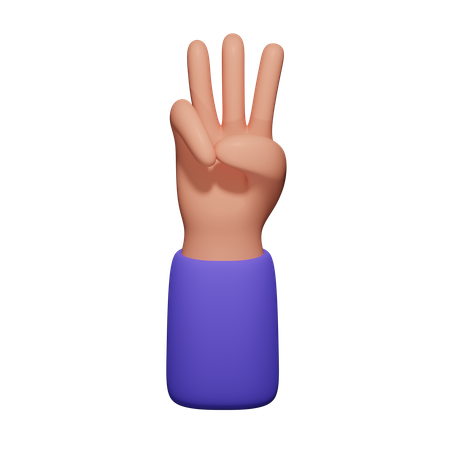 Three Fingers  3D Icon