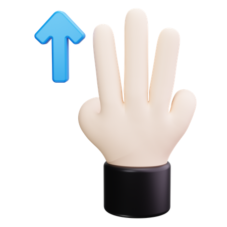 Three fingers  3D Icon