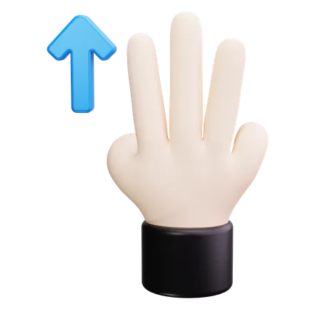 Three fingers  3D Icon