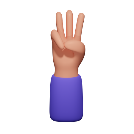 Three Fingers  3D Icon