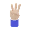 Three Fingers Hand Gesture