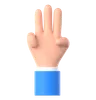 Three Fingers Hand Gesture