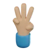 Three Fingers Hand Gesture