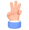 Three Fingers Hand Gesture