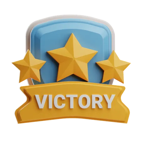 Three Gold Stars  3D Icon