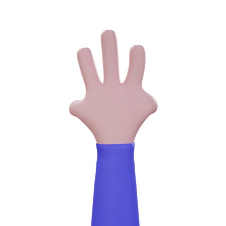 Three Hand Gesture  3D Icon