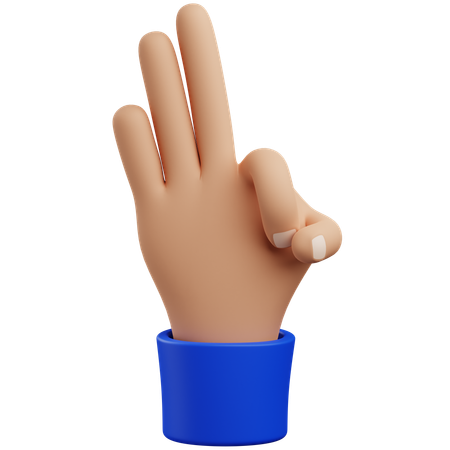 Three hand gesture  3D Icon