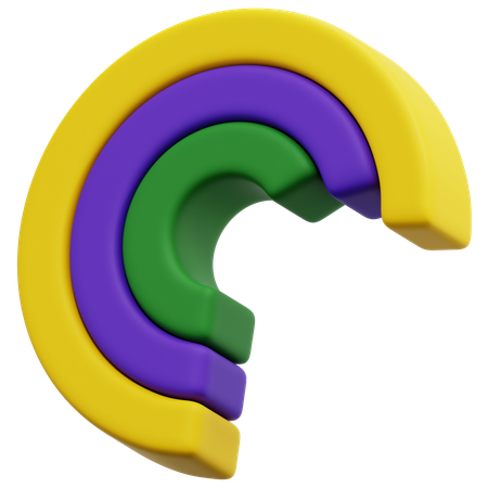 Three Layer Arc Diagram  3D Icon