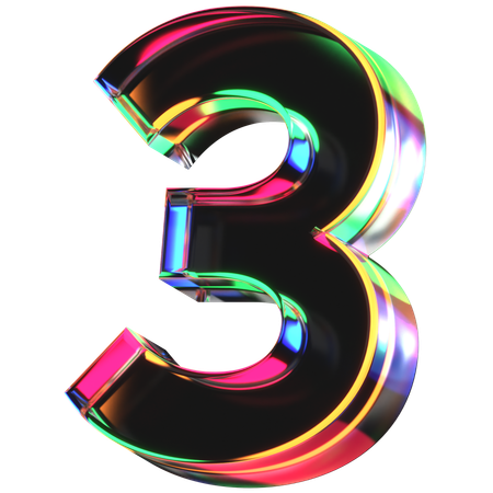 Three Number  3D Icon