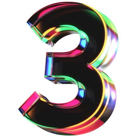 Three Number  3D Icon