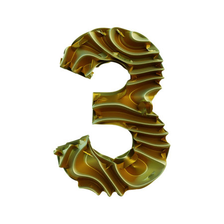 Three Number  3D Illustration