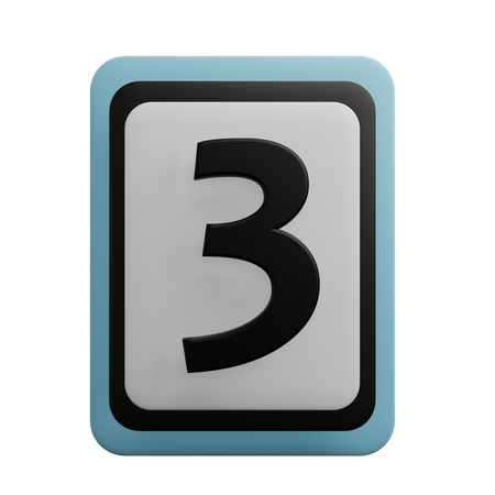 Number 3  3D Icon