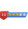 Three Of Five Star Rating