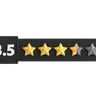 Three Point Five Star Rating Label