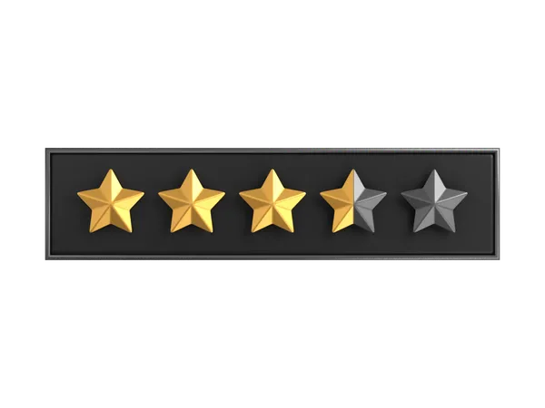 Three Point Five Star Rating Label 3 D Icon 3D Icon